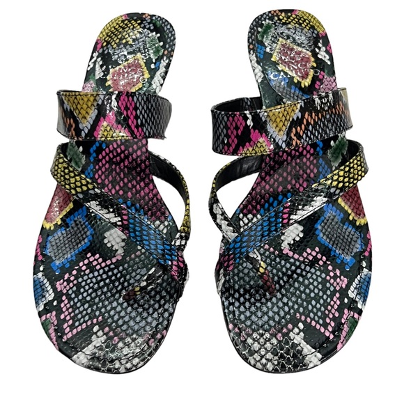 Vince Camuto Shoes - Vince Camuto Leather Sandals Low Heels Multi NWOT SB11